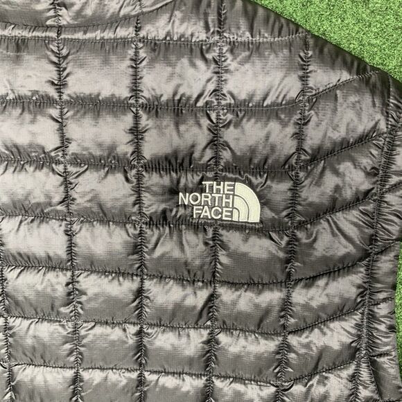 Sz L The North Face Thermoball Puffer Vest Men's Silver Black Lightweight LOGO - Picture 6 of 9